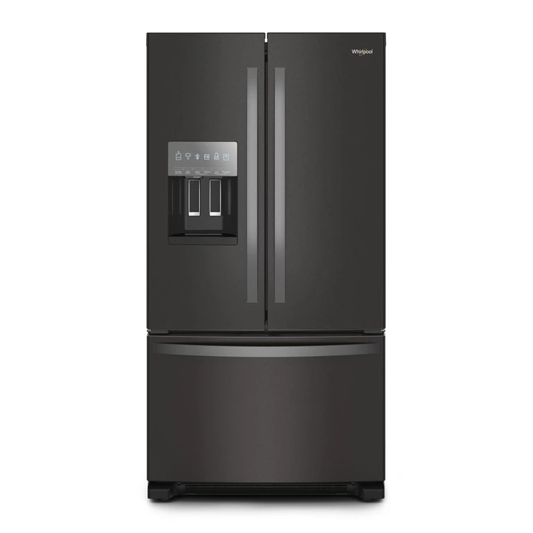 36 in. Wide French Door Bottom Mount Refrigerator in Print Resist Blk Stnlss