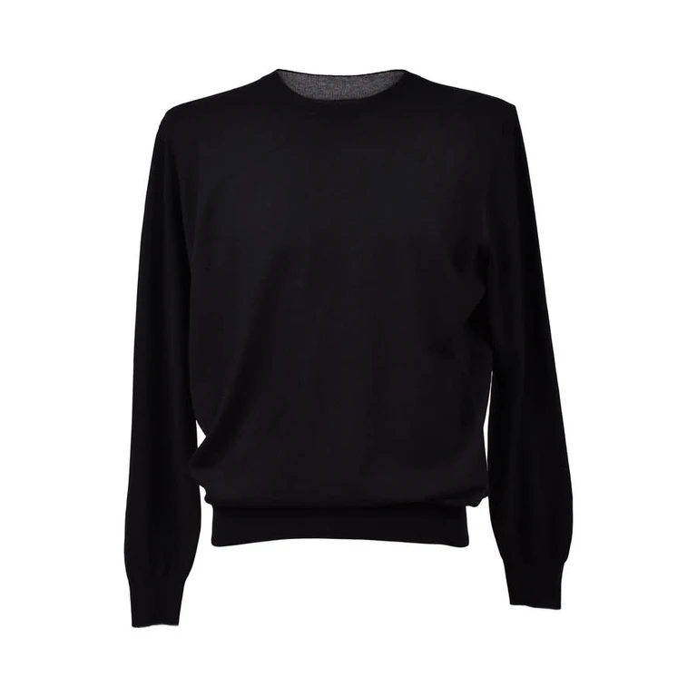 Black Cashmere Crew Neck Sweater