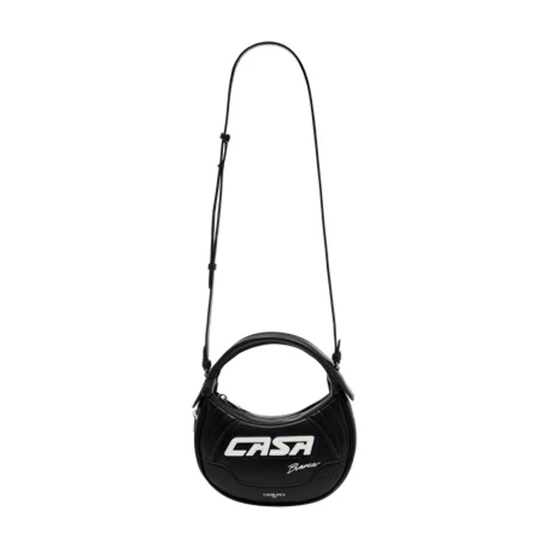 Leather Biker Purse Shoulder Bag â Black