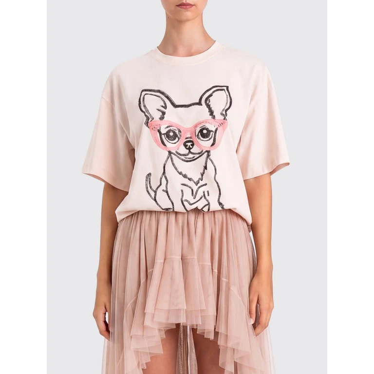 Cotton T-Shirt with Dog Print (261AQ201013572)