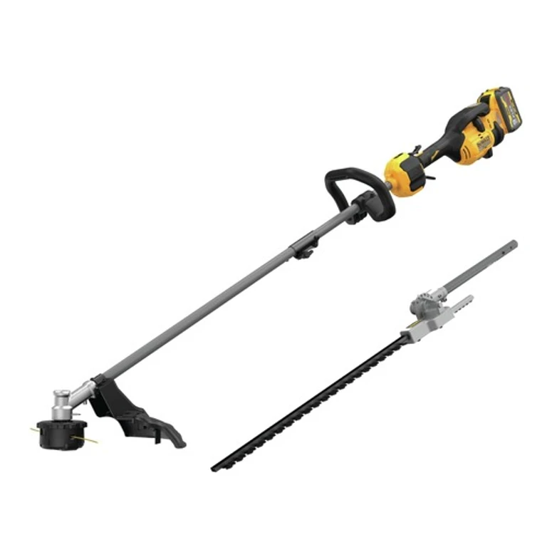 60V MAX Brushless Lithium-Ion 17 in. Cordless String Trimmer Kit (9 Ah) and Articulating Hedge Trimmer Attachment Bundle