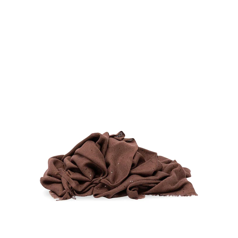 Écharpe en fil « diamant » Brunello Cucinelli - Marron foncé