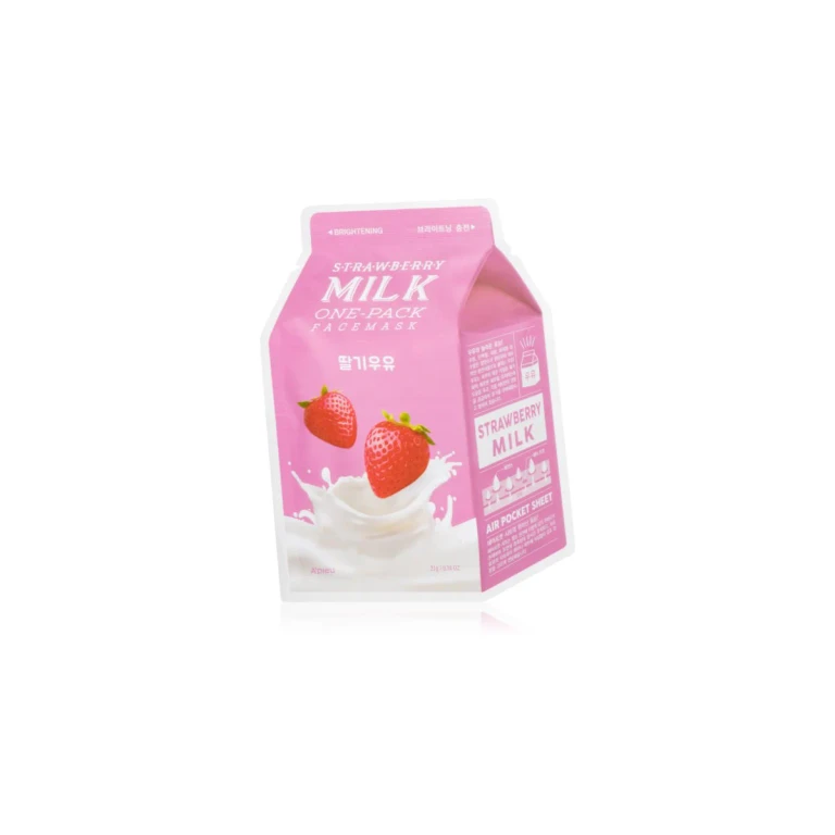 A’Pieu One-Pack Milk Strawberry Illuminating Sheet Face Mask