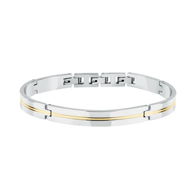 Men's Bracelet in Two-Tone Steel Motown Sals120