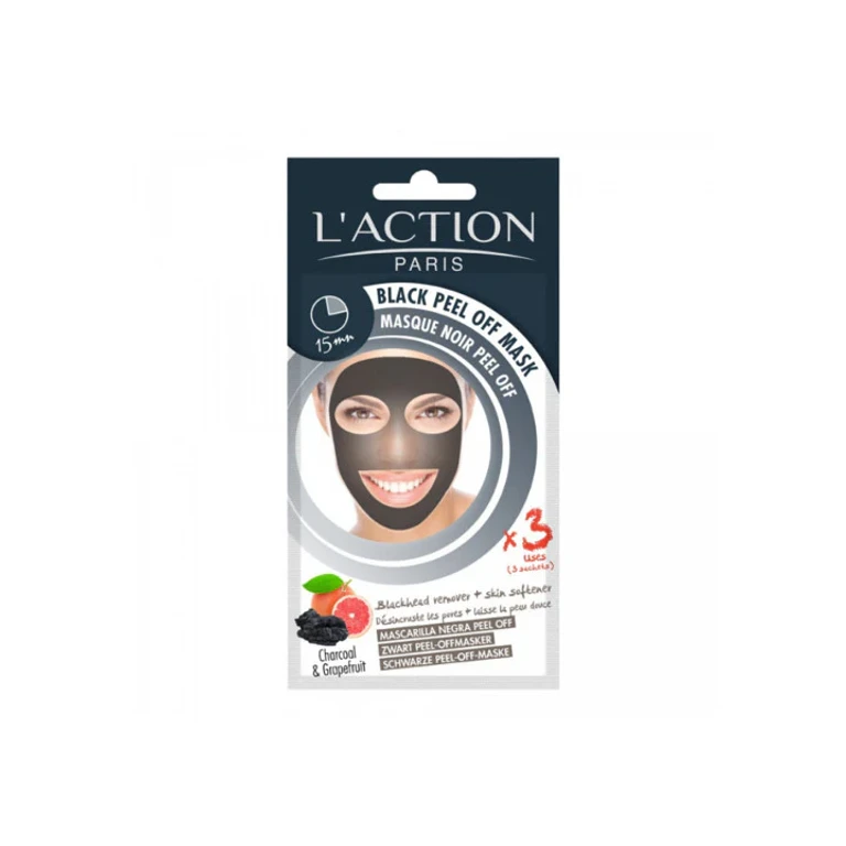 Action Paris Masque Noir Peel Off in 15 minutes x3