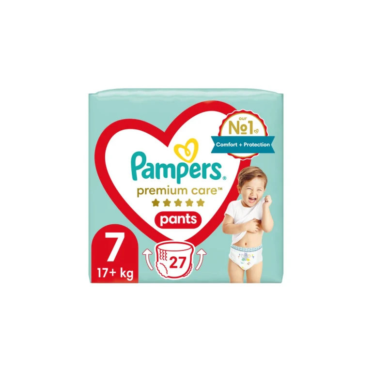 Premium Care Pants Size 7 Disposable Pull-Up Nappies 17+ kg 27 Pieces