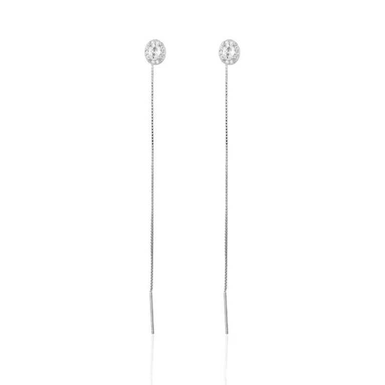 Long Silver Drop Earrings Svle3361Xj6Bi00