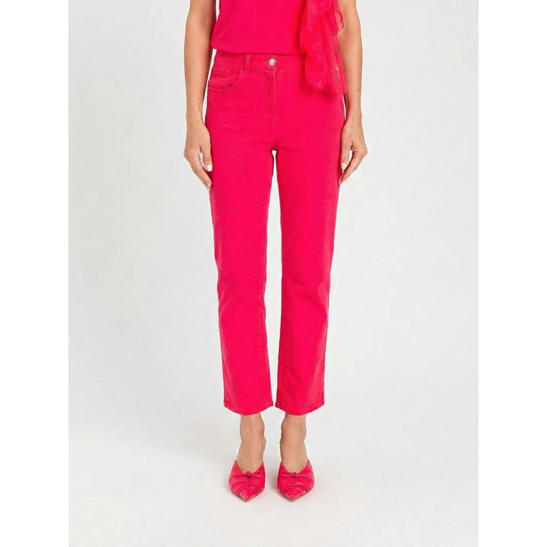 Stretch Cotton Cropped Trousers (261AP238113160)