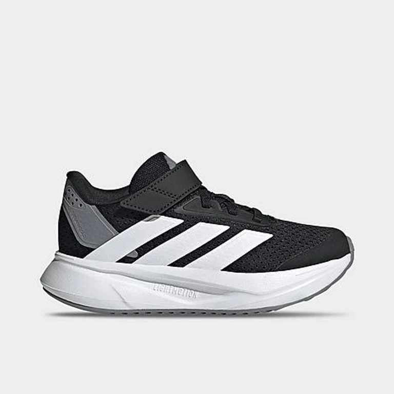 Little Kids Duramo SL Stretch Lace Running Shoes in Black/White/Grey Size: 1.0