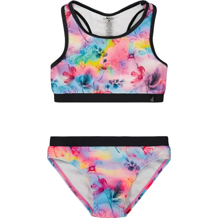 Printed Two-Piece Racerback Swimsuit - Big Girl
