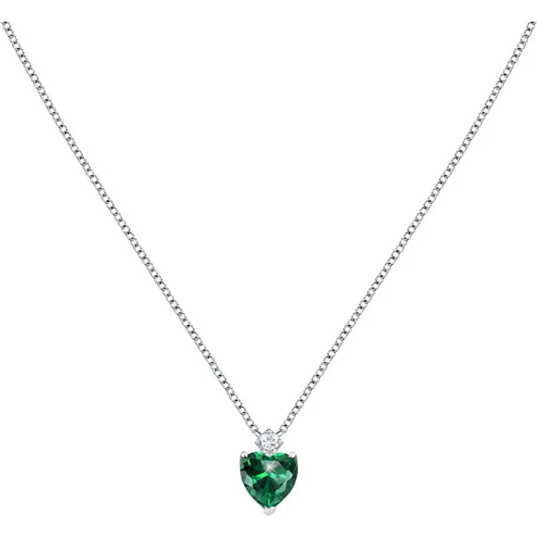 Silver Necklace with Romantic Heart Tesori Saiw160