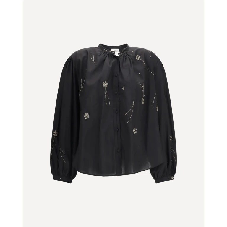 FORTE_FORTE Fleurs d'Orient embroidered voile bohemian Shirt Female III