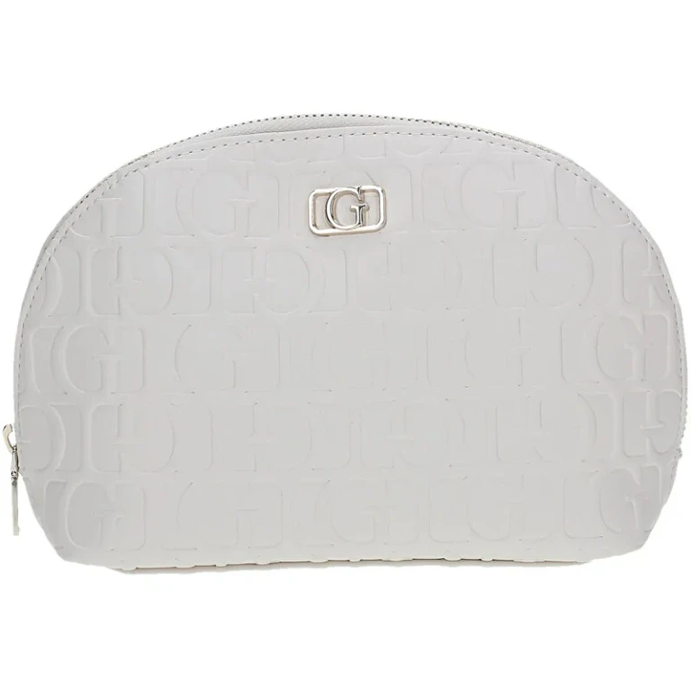 Oval White Women's Cosmetic Bag