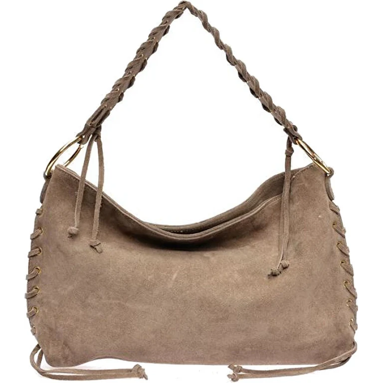 Women's Leather Handbag in Mud Color