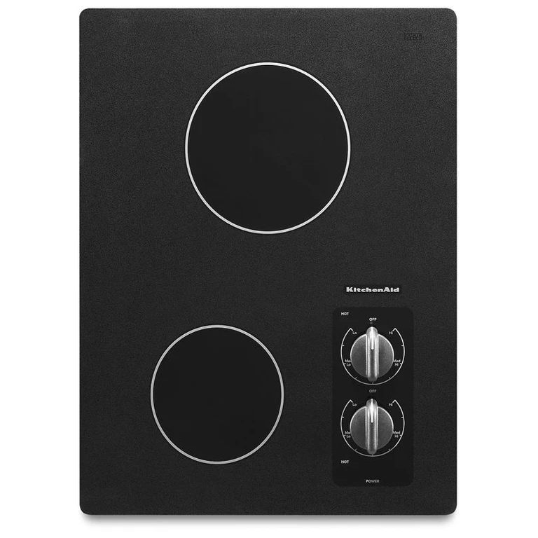 15" Electric Cooktop w/ 2 Radiant Elements in Black