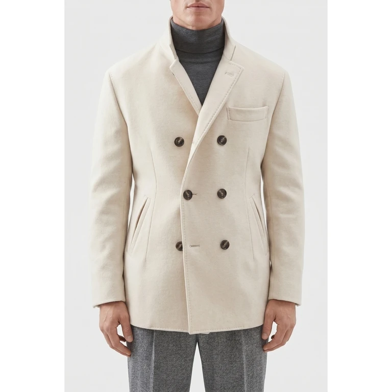 Off White Wool Tailored Jacket