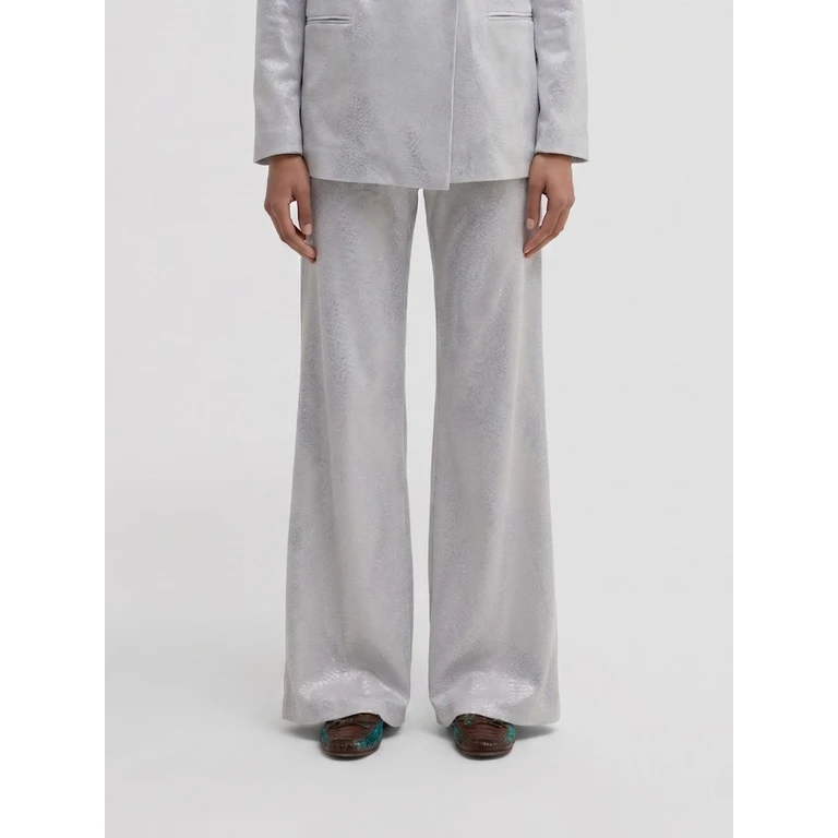 Easy Flared Trousers in Organic Cotton Blend (25EM2M0B0404796F111)