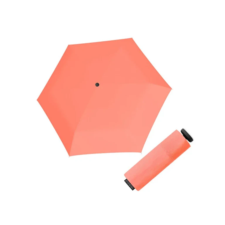 Mini Compact Fiber Folding Umbrella Uni Neon Coral