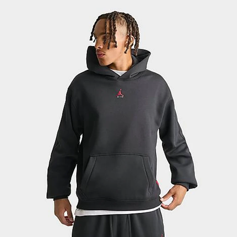 Men's Brooklyn Statement Pullover Hoodie in Black/University Red Size: Small