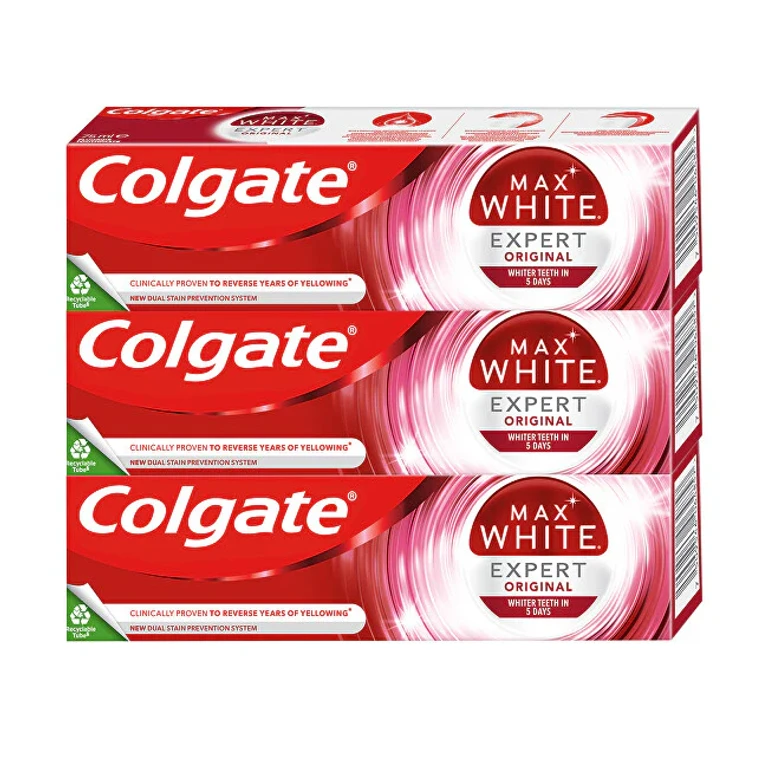 Max White Expert Original whitening toothpaste 3 x 75 ml