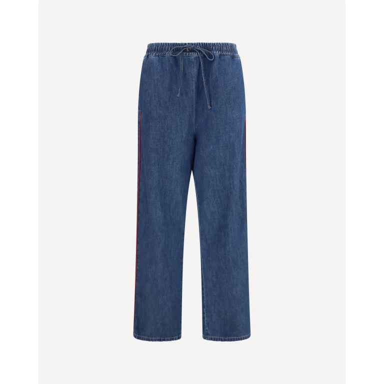 Lightweight wide-leg denim Pants Female 44