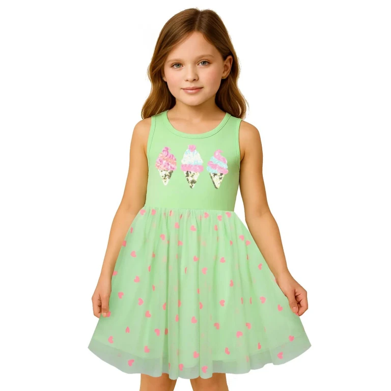 Tutu Dress Green 3T:- Green, 3T