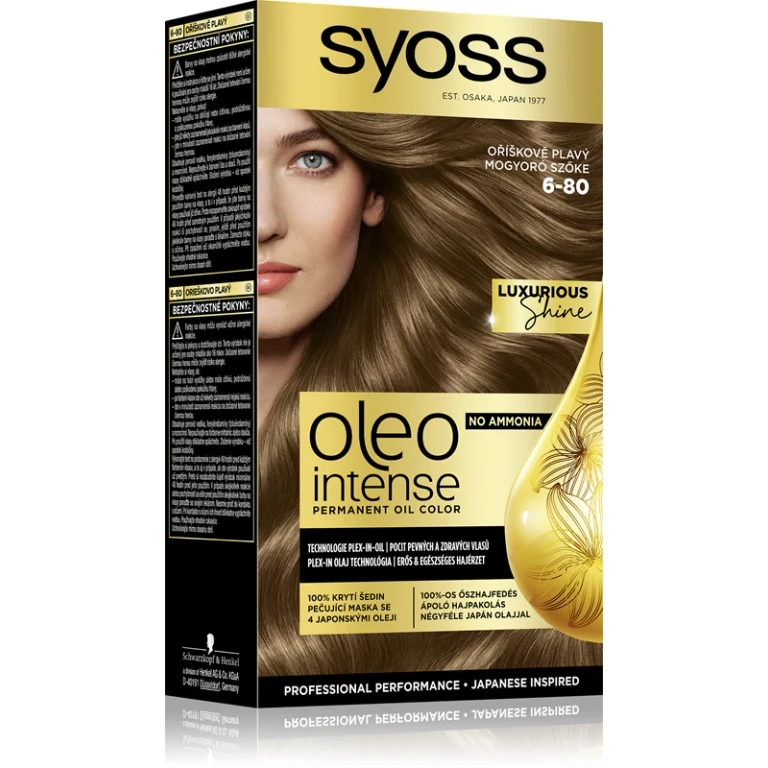 Oleo Intense permanent hair dye with oil color 6-80 Hazelnut Blonde