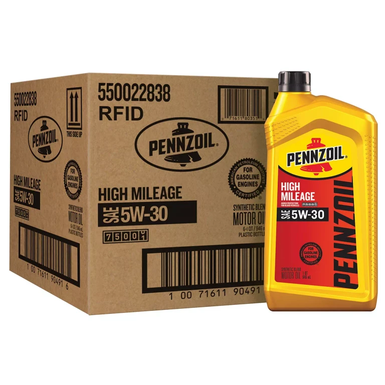 High Mileage Motor Oil 5w30 6-pack/1 quart bottles