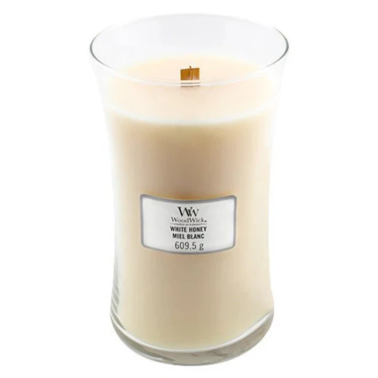 White Honey scented candle jar 609.5 g