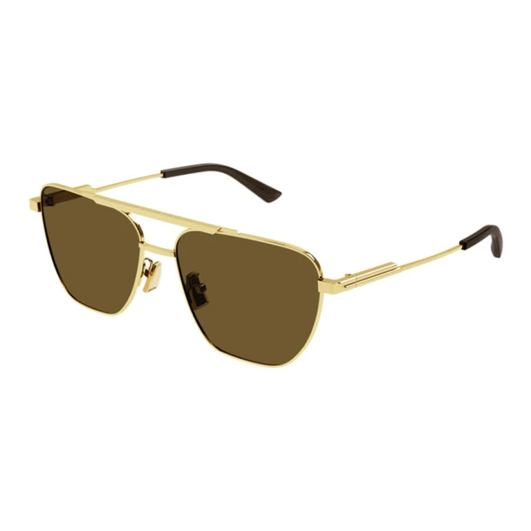 Mens Gold Tone Aviator Sunglasses BV1236S 002