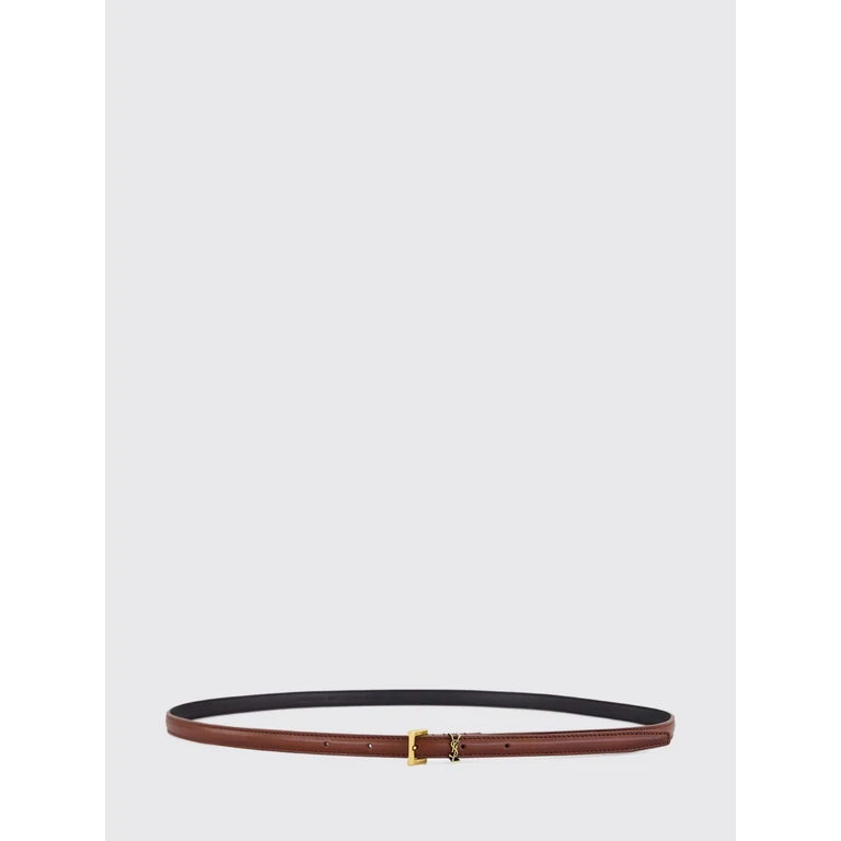 Smooth Calfskin Leather Belt with YSL Monogram Buckle (788426AAFOC2955)