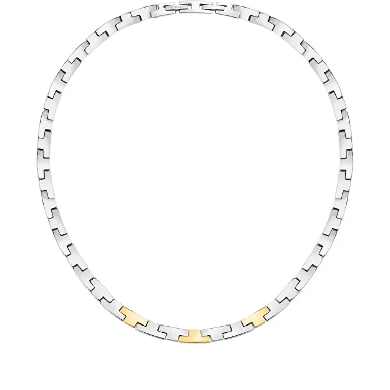 Two-Tone Luxury Steel Necklace T-Logo Tjaxc02