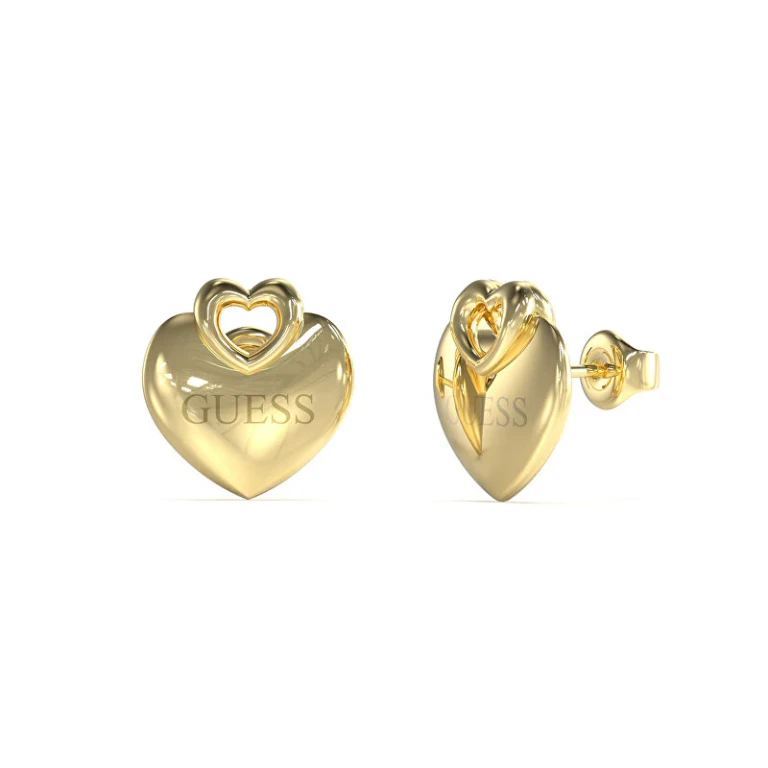 Heart-Shaped Earrings in Gold-Plated Steel Crazy In Love Jube05218Jwygt/U
