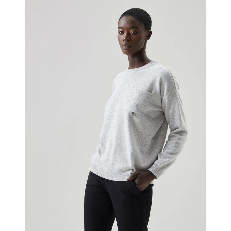 Wolight Grey Wool Silk Sweater