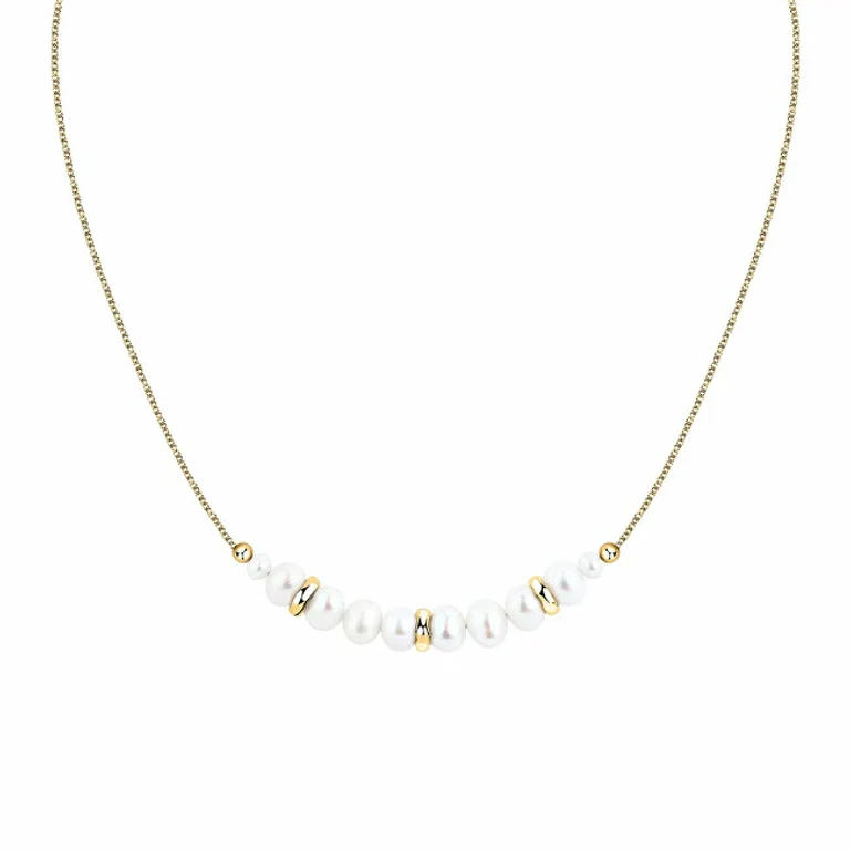Bellissima Gold Plated Necklace with Freshwater Pearls Pearl Sxu43