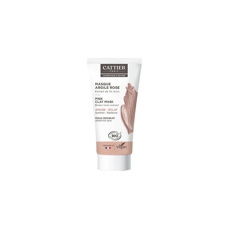 Cattier Pink Clay Organic Brown Linen Extract Mask 30ml