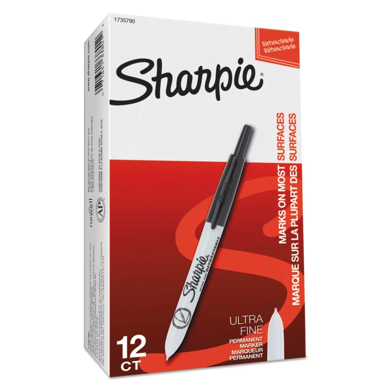 Retractable Permanent Markers, Fine Point, Assorted Colors