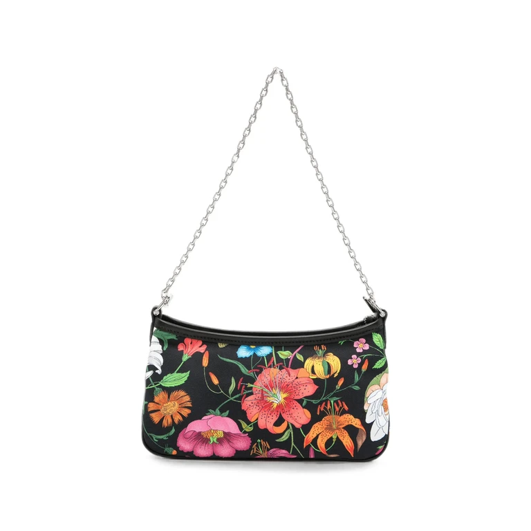 Small Gossip Floral-print Chain-link Shoulder Bag