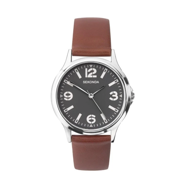 Quartz watch with leather strap 1682.82 for men