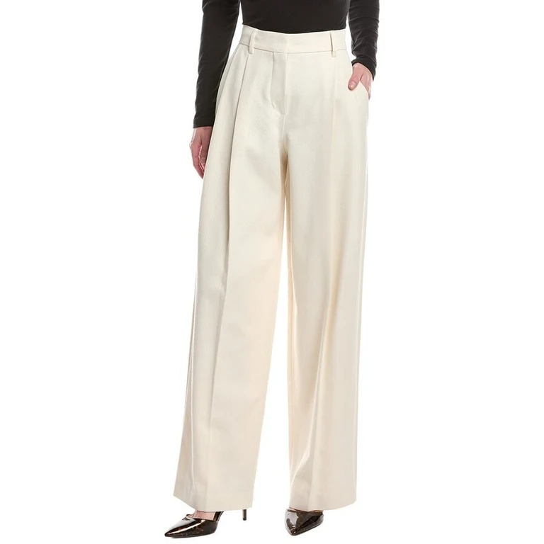 Wooff White Wide Leg Trousers