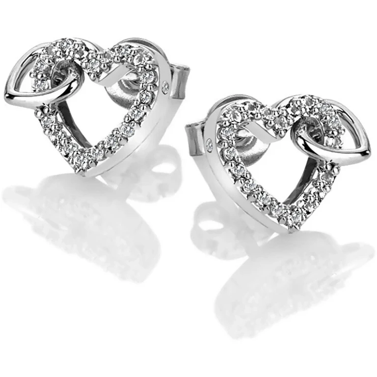 Stunning Earrings with Authentic Diamonds Flora De605