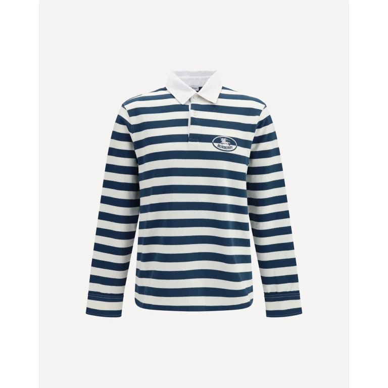 Striped long-sleeve cotton Polo Male S