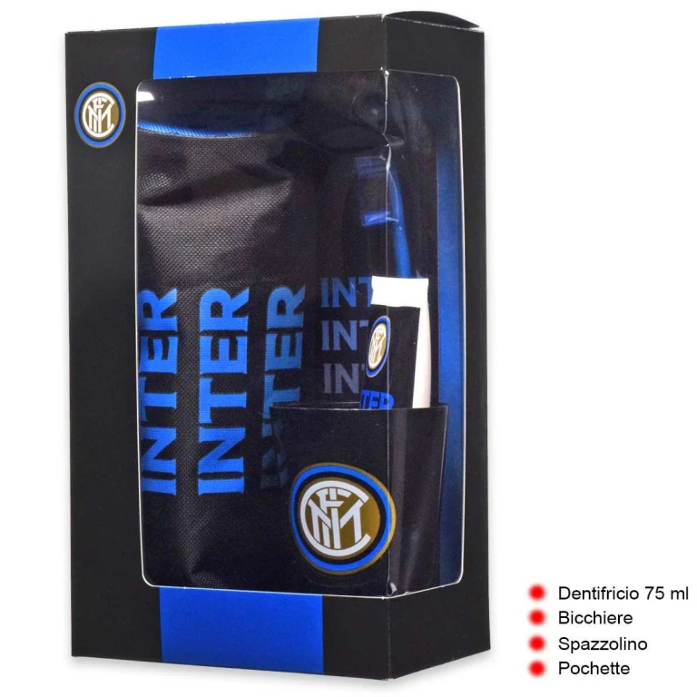 Inter gift set toothbrush + toothpaste + glass