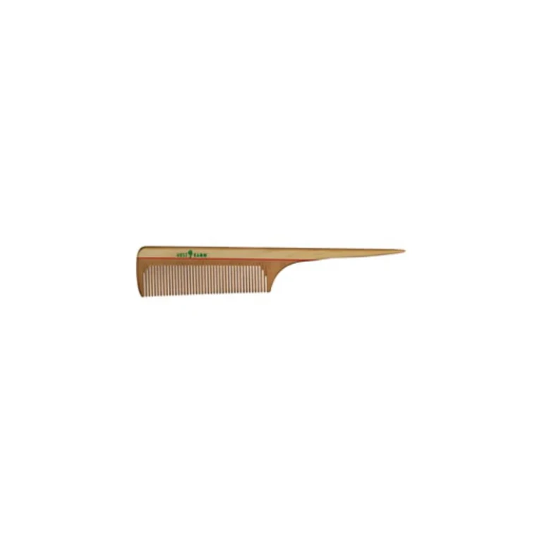 Comb with wooden tip