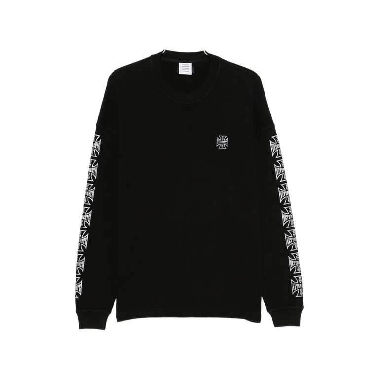 Waffle-knit Graphic-print T-shirt