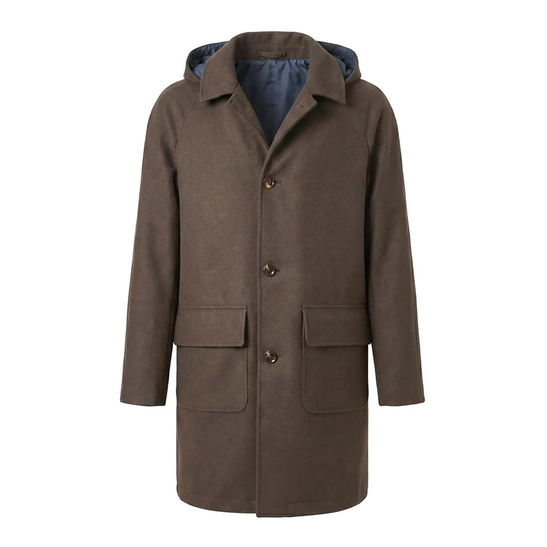 Manteau Au Genou - Marron (WCUSNAW840351000410)