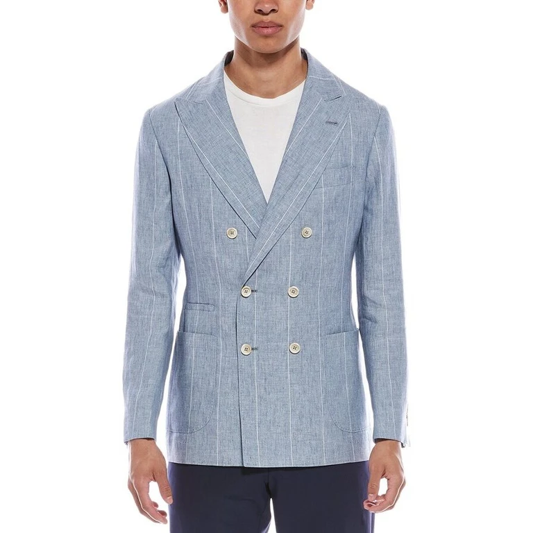 Celeste Linen Double Breasted Blazer