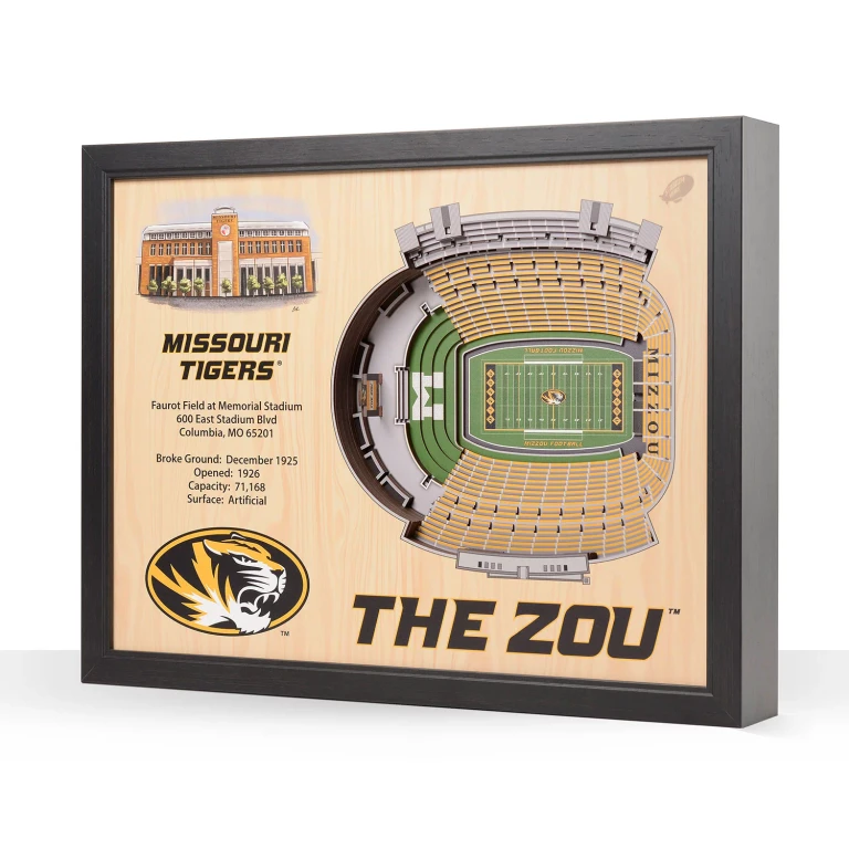 Missouri Tigers 25-Layer Football Stadium View 3D Wall Art