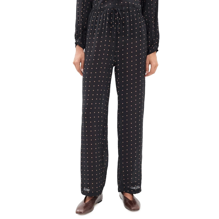 Jamie Pants Petite Polka Dot Black & Tan XS