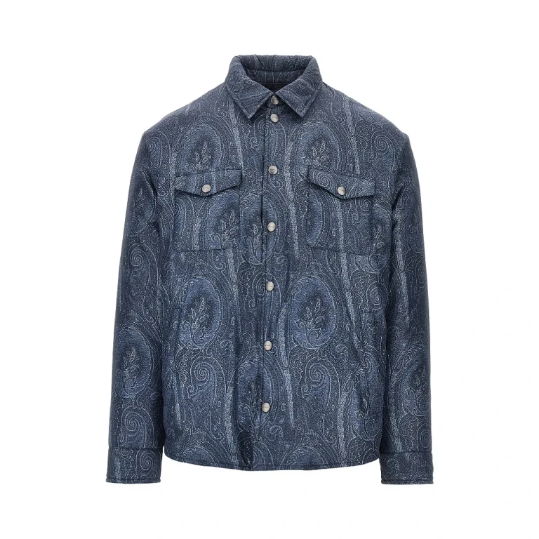 Nylon oveshirt with Paisley print Man M